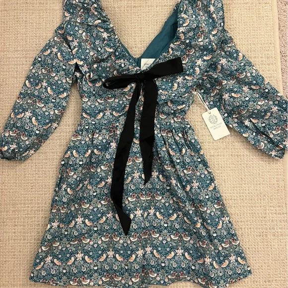 Tuckernuck Hyacinth House Ruffle Collar Birdsong Mini Dress - Picture 5 of 7